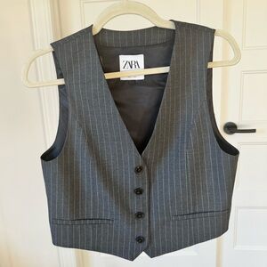 New Zara pinstriped vest.